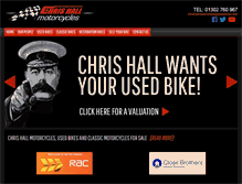 Tablet Screenshot of chrishallmotorcycles.co.uk